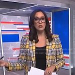 Savannah’s yellow plaid blazer on NBC News Daily