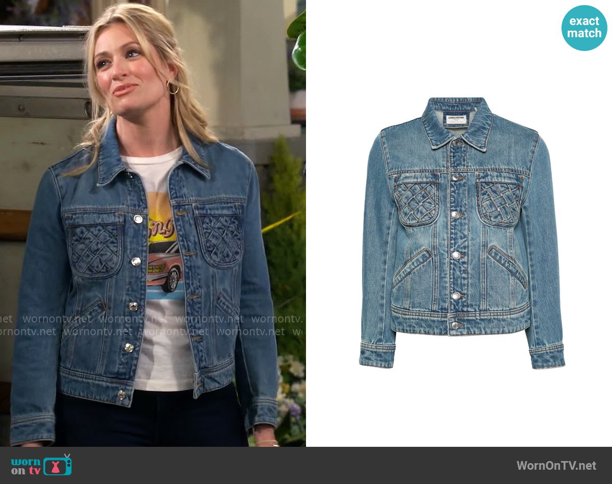 Zadig & Voltaire Kioka Jacket worn by Gemma (Beth Behrs) on The Neighborhood