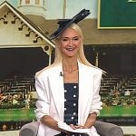 Zanna Roberts Rassi’s navy polka dot top and skirt on Today