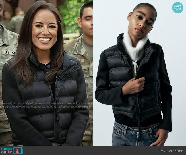 Zara Combination Puffer Jacket worn by Kaylee Hartung on Today