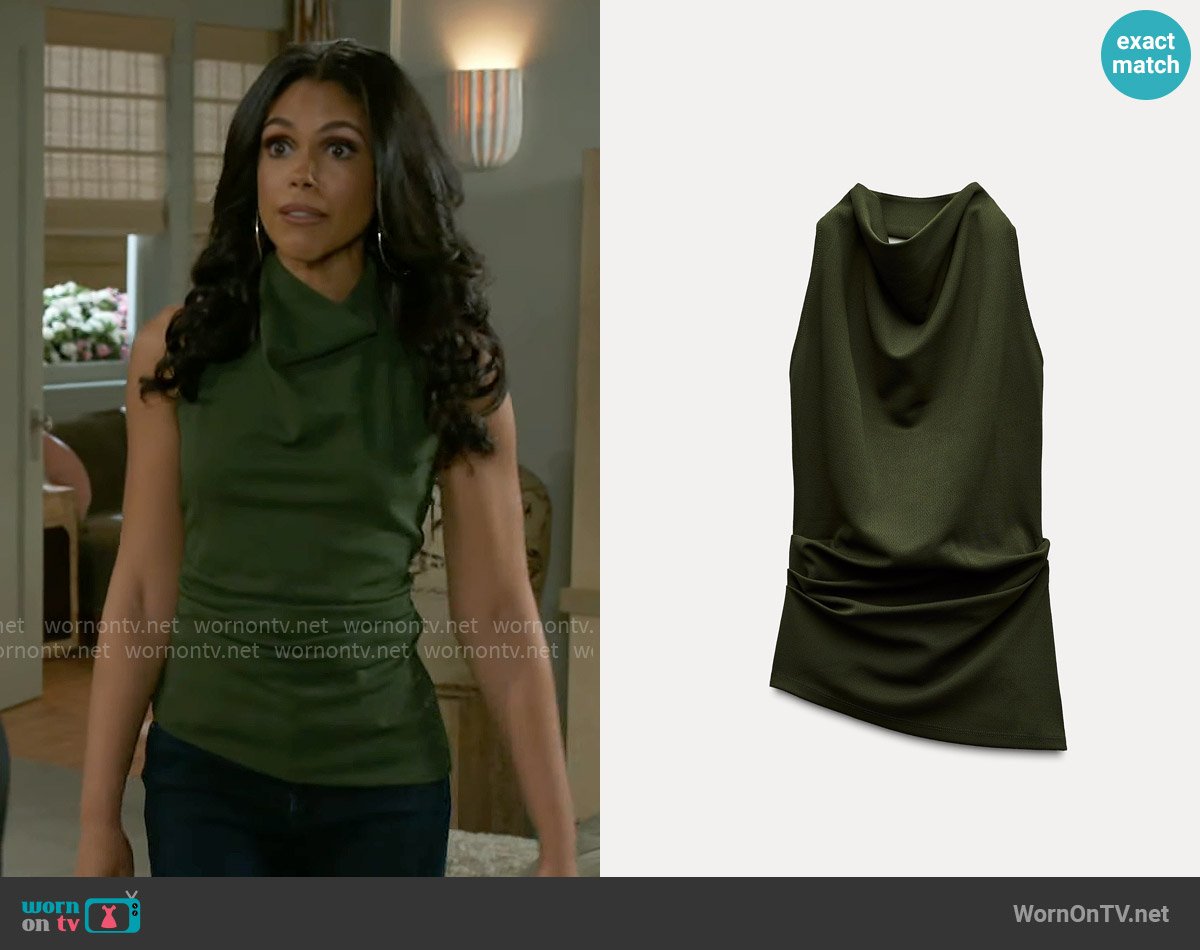 Zara Back Buckle Top worn by Dani Dupree (Karla Mosley) on Beyond the Gates
