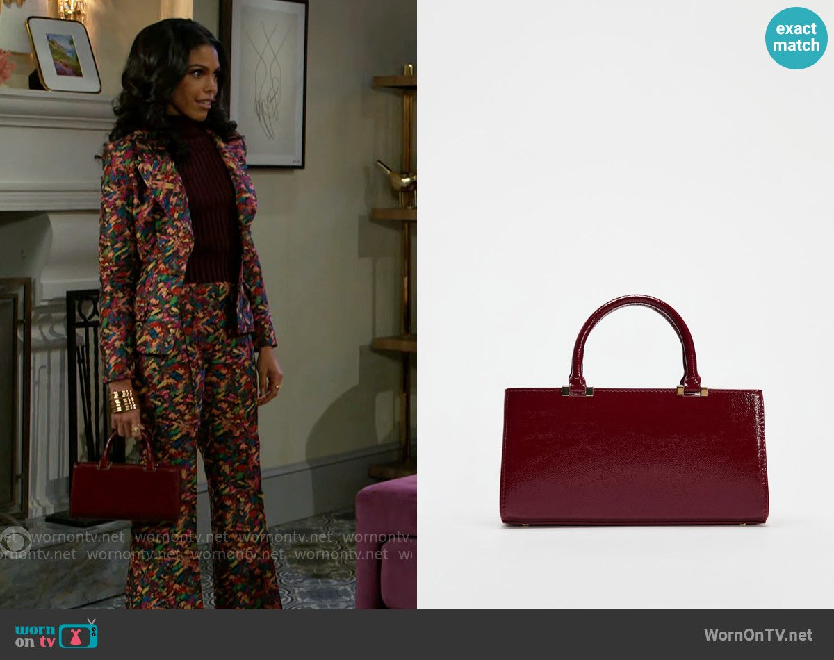 Zara Textured Handbag worn by Dani Dupree (Karla Mosley) on Beyond the Gates