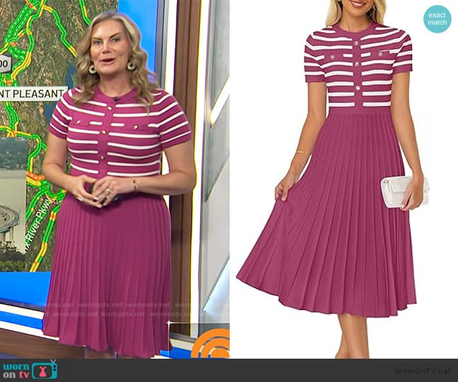 Zesica at Amazon Striped Dress worn by Emily West on Today