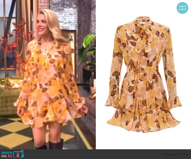 Zimmermann Balance Lantern Mini Dress worn by Busy Philipps on The View