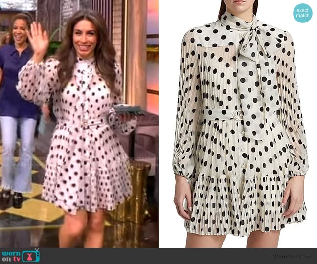 Zimmermann Polka Dot Pussybow Minidress worn by Alyssa Farah Griffin on The View