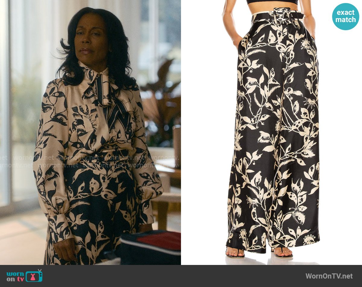 Zimmermann Ladybeetle belted trousers worn by Dawn Edwards (Karen Pittman) on Forever