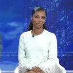 Zuri Hall’s feather sleeve sweater and tweed shorts on Today