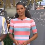 Zuri’s stripe ribbed dress on Access Hollywood