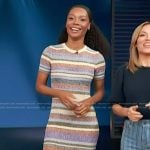 Zuri's striped midi dress on Access Hollywood