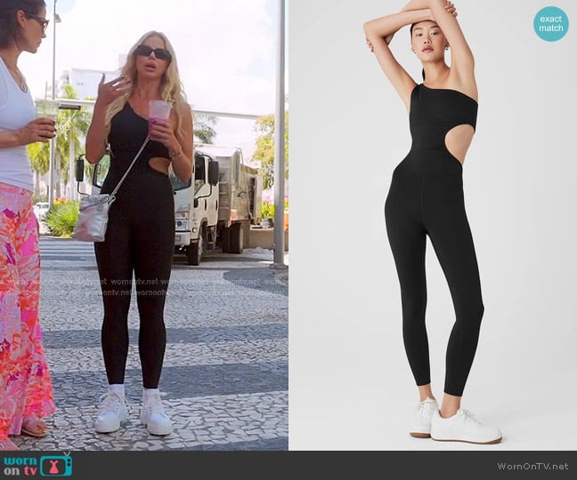 Alo Yoga Airlift 7/8 Decadent Bodysuit worn by Alexia Echevarria (Alexia Echevarria) on The Real Housewives of Miami
