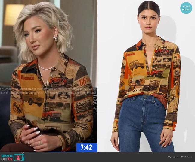 Alice + Olivia x Bronco Willa Top worn by Savannah Chrisley on Good Morning America