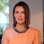 Julia’s orange confessional dress on The Real Housewives of Miami