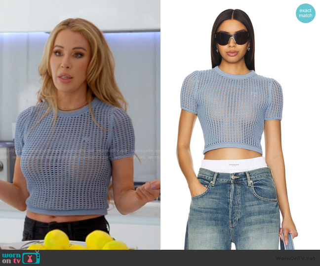 Alexander Wang Cropped Tee worn by Lisa Hochstein (Lisa Hochstein) on The Real Housewives of Miami