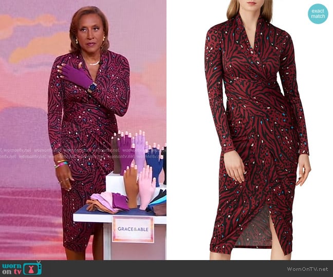 Great Jones Animal Printed Sheath Dress worn by Robin Roberts on Good Morning America