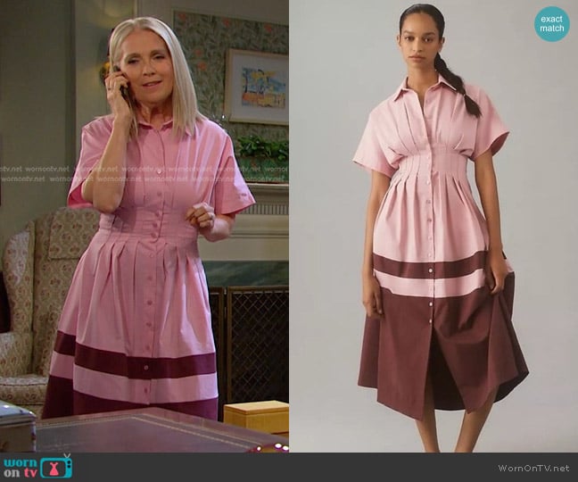 Exquise The Tobie Shirt Dress worn by Jennifer Horton (Melissa Reeves) on Days of our Lives