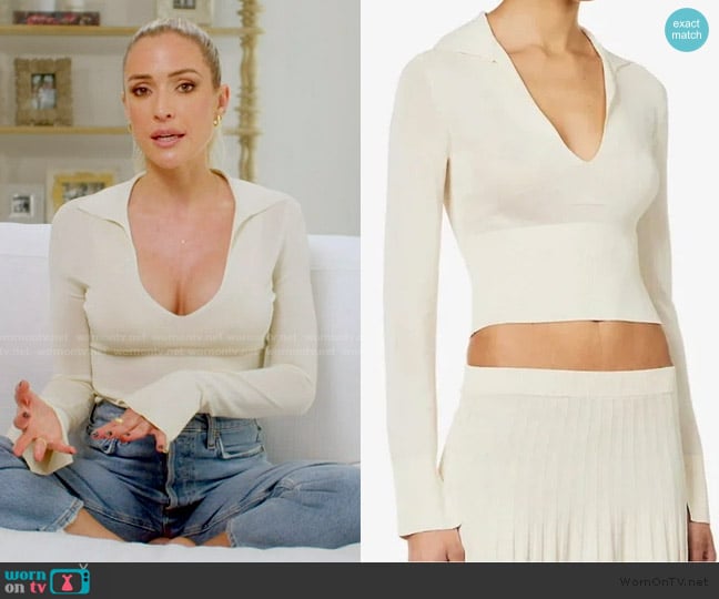 Aya Muse Cerio Top in Cream worn by Kristin Cavallari on Honestly Cavallari The Headline Tour