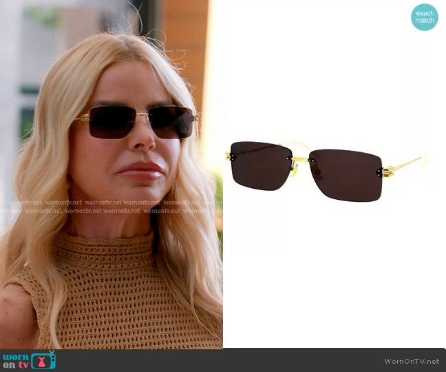 Bottega Veneta BV1126S 002 Sunglasses worn by Alexia Echevarria (Alexia Echevarria) on The Real Housewives of Miami