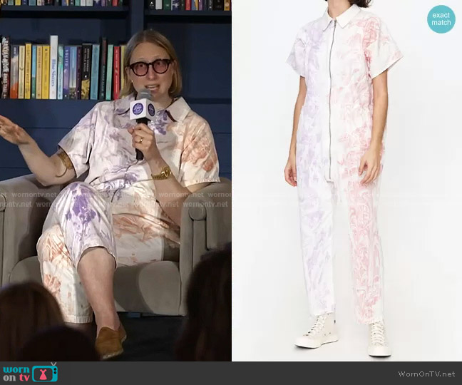 Rachel Comey Barrie Jumpsuit in Lilac worn by Emma Straub on Today