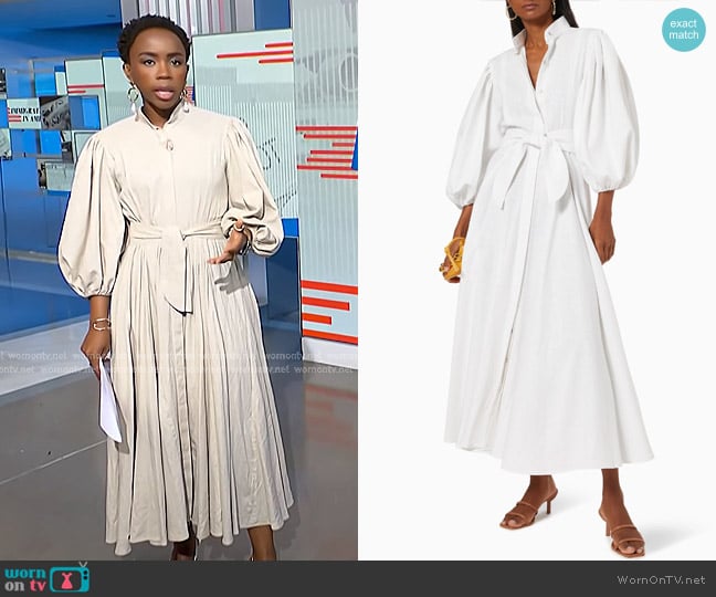 No Pise La Grama Bromelia Dress worn by Zinhle Essamuah on NBC News Daily