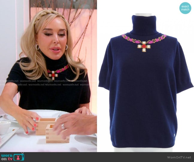 Chanel Vintage Cashmere Turtlneck Sweater worn by Marysol Patton (Marysol Patton) on The Real Housewives of Miami