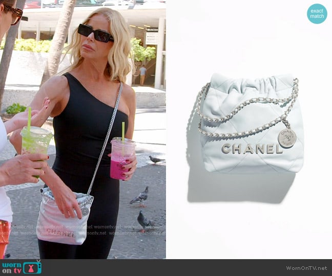 Chanel Mini Shiny Calfskin Handbag Satchel worn by Alexia Echevarria (Alexia Echevarria) on The Real Housewives of Miami