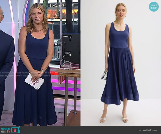 Claudie Pierlot Tradi Pleated Gown worn by Jenna Bush Hager on Today