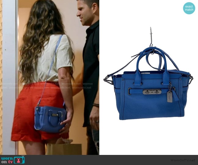 Coach Leather Handbag worn by Nia Booko on The Valley