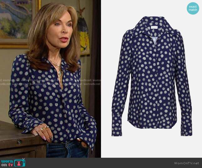 Dries van Noten Celindra Blouse worn by Kate Roberts (Lauren Koslow) on Days of our Lives