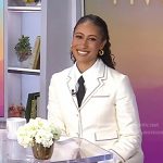 Elaine Welteroth’s white blazer and pleated skirt on Today