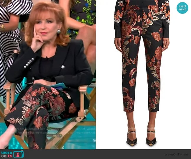 Etro Floral Jacquard Cigarette Trousers worn by Joy Behar on The View