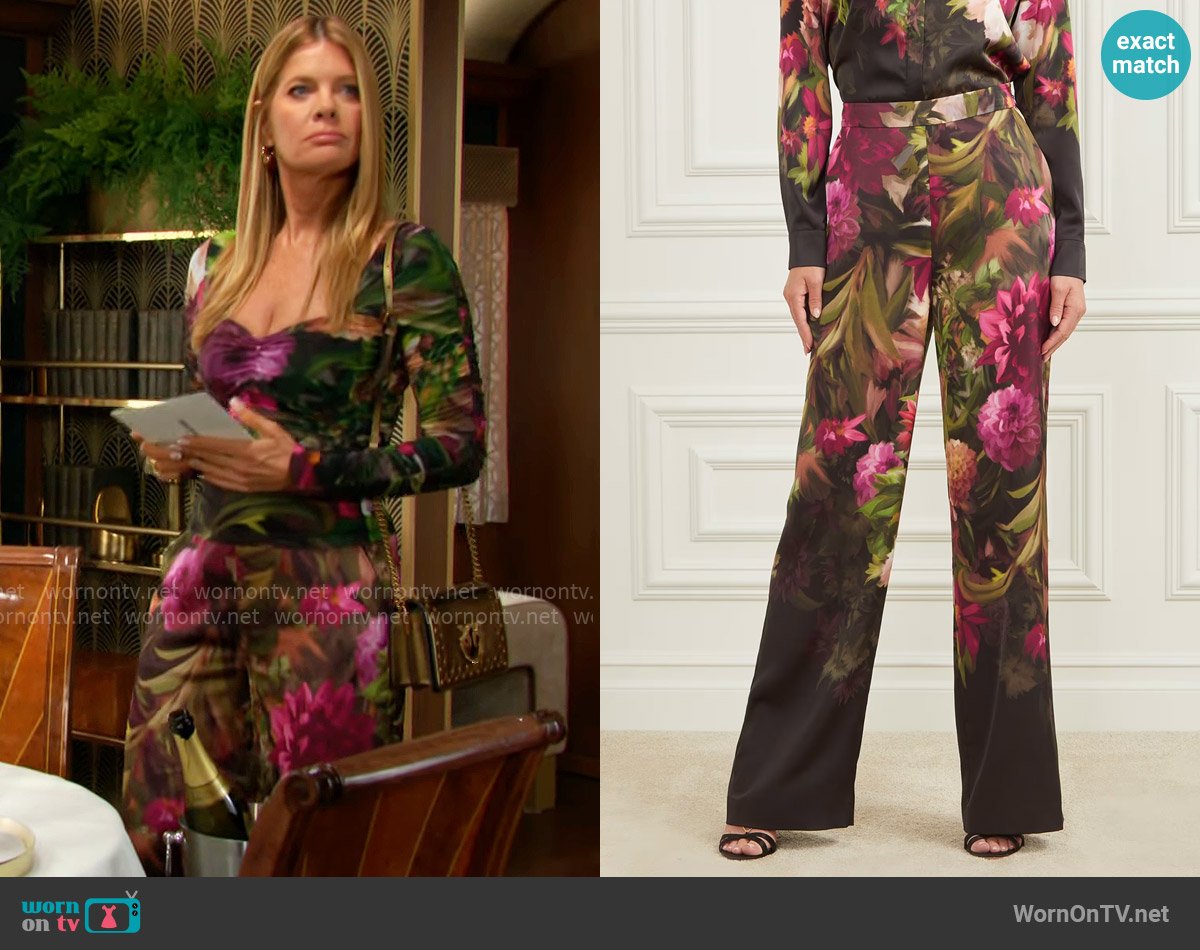 Guess Slick Printed Pant worn by Phyllis Summers (Michelle Stafford) on The Young and the Restless