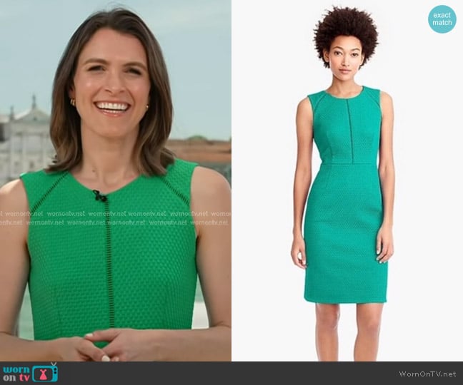 J. Crew Portfolio Dress in Kelly Green worn by Molly Hunter on Today