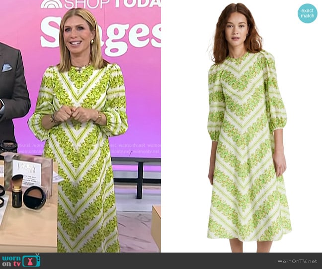 Alemais Jolene Chevron Midi Dress worn by Jill Martin on Today