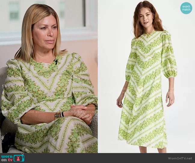 Alemais Jolene Chevron Midi Dress worn by Jill Martin on Today