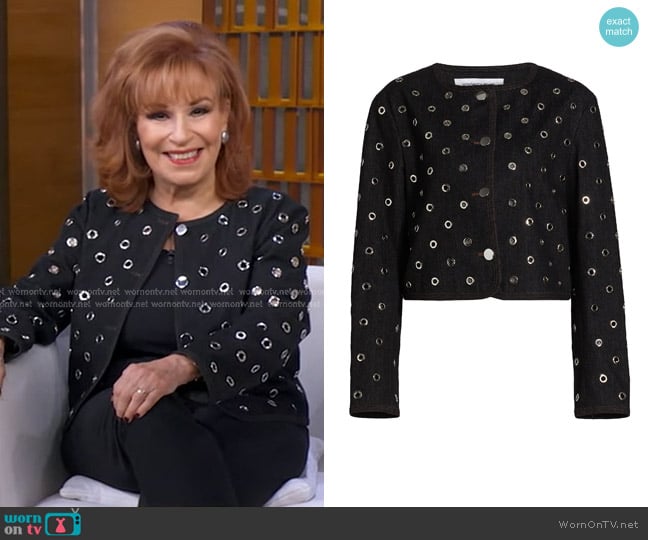 Veronica Beard Beale Grommet Jacket worn by Joy Behar on Good Morning America