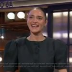 Luna Blaise’s black short sleeve jacket on The Kelly Clarkson Show