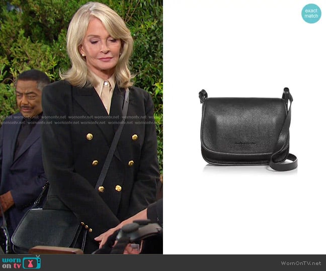 Longchamp Le Foulonné Leather Crossbody worn by Marlena Evans (Deidre Hall) on Days of our Lives