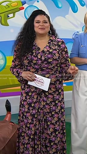 Michelle Buteau’s floral ruched front dress on Today