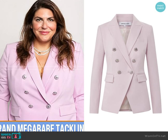 Veronica Beard Miller Dickey Jacket in Barely Orchid worn by Katie Sturino on Today
