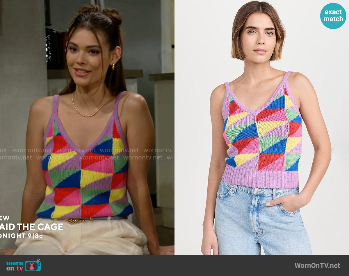 Mother The Band Wagon Tank worn by Electra Forrester (Laneya Grace) on The Bold and the Beautiful