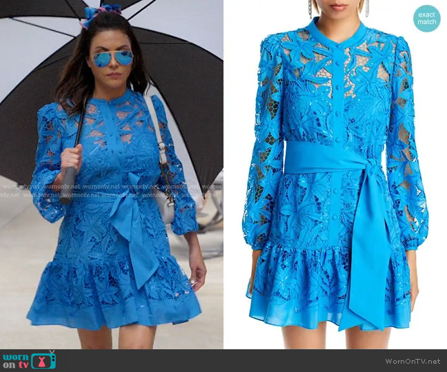 Milly Nellie Sequined Lace Mini Dress worn by Adriana de Moura (Adriana de Moura) on The Real Housewives of Miami