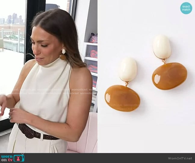 Loft Oversized Drop Statement Earrings worn by Melissa Garcia on Today