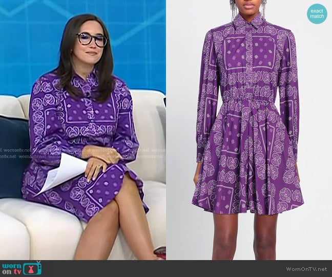 Maje Paisley Dress worn by Savannah Sellers on Today