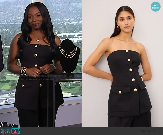  Rosetta Getty x RTR worn by Jade Franks on E! News