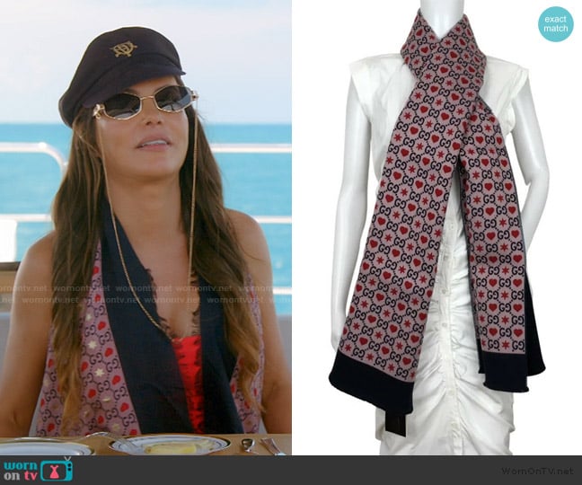 Gucci Scarf Embellished Monogram worn by Adriana de Moura (Adriana de Moura) on The Real Housewives of Miami