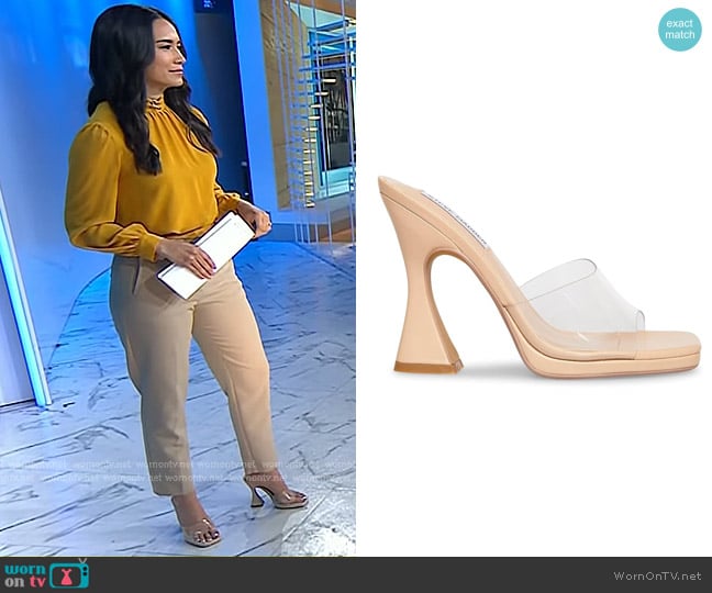 Steve Madden Lipa Pump in Clear worn by Emilie Ikeda on Today
