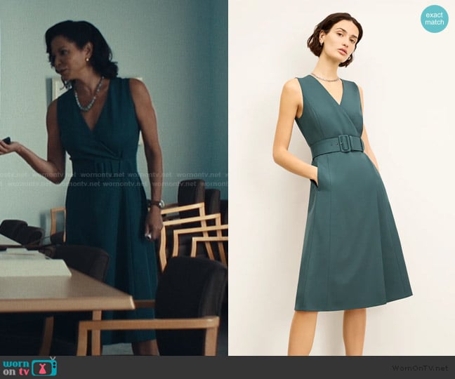 M.M. Lafleur The Angel Elegant Dress - Washable Wool Twill worn by Gloria Reuben (Michelle Sander) on The Better Sister