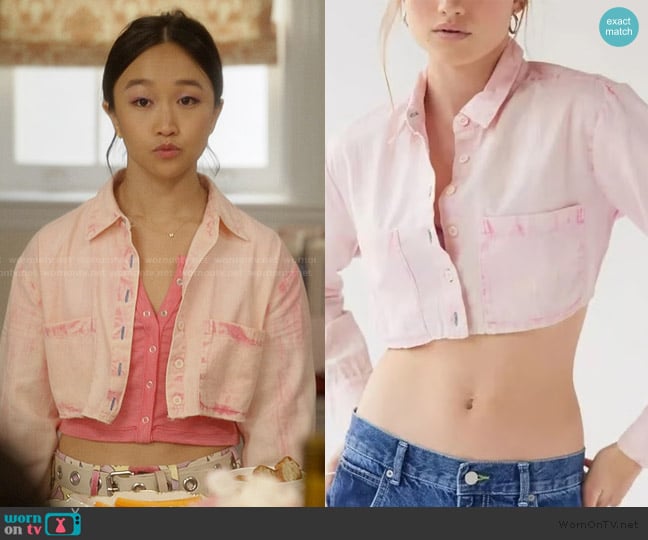 Urban Outfitters Urban Outfitters BDG Davidson Cutout Button Down worn by Lily Goldenblatt (Cathy Ang) on And Just Like That