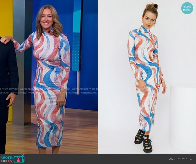 Verge Girl  Modern World Midi Dress worn by Lara Spencer on Good Morning America