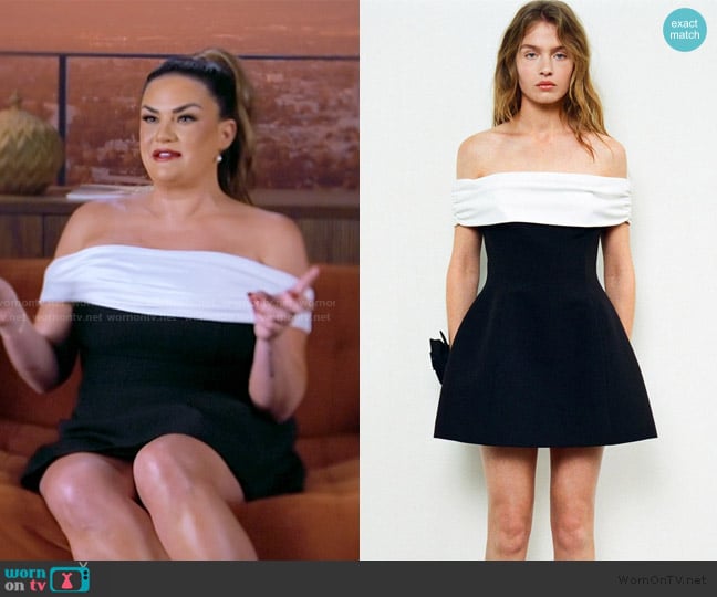 Zara Contrast Strapless Dress worn by Brittany Cartwright on The Valley